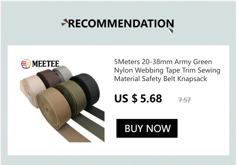 5Meters 20-50mm 1.3mm Thick Cotton Webbing Tapes Bags Strap Garment Ribbons Belt DIY Clothing Sewing Tape Bias Binding Accessory