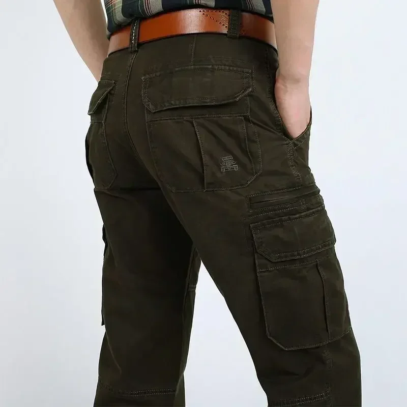 Men Clothing Jeans Tactical for Man Cargo Pants Training Work Trousers Loose Pant Big Size Men's Overalls Sweat Jogging Banding