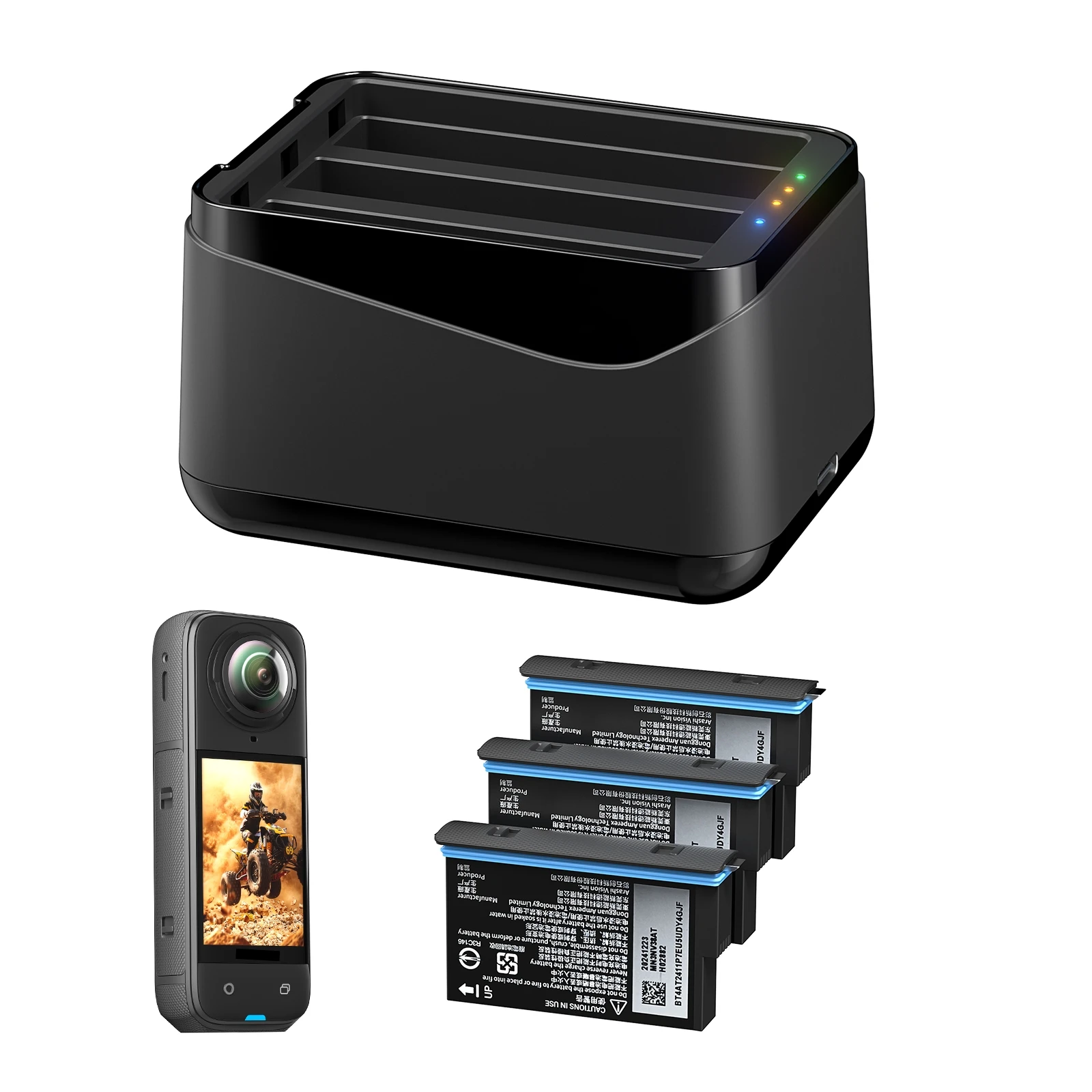 

Battery Charger For Insta360 X5, Fast Charger X5 Battery Charging Cradle Storage Compartment with Charging Cable Accessories