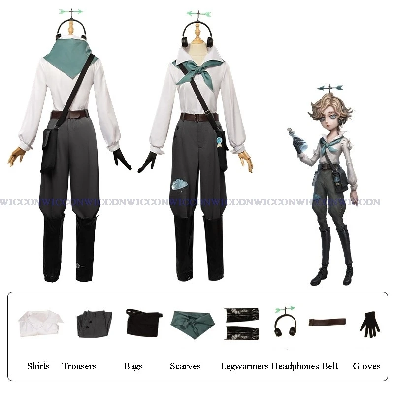 Identity V the Meteorologist Wendy Foote Cosplay Costume Outfit Halloween Unisex Blouse Pants Anime Party Suit 2025 New