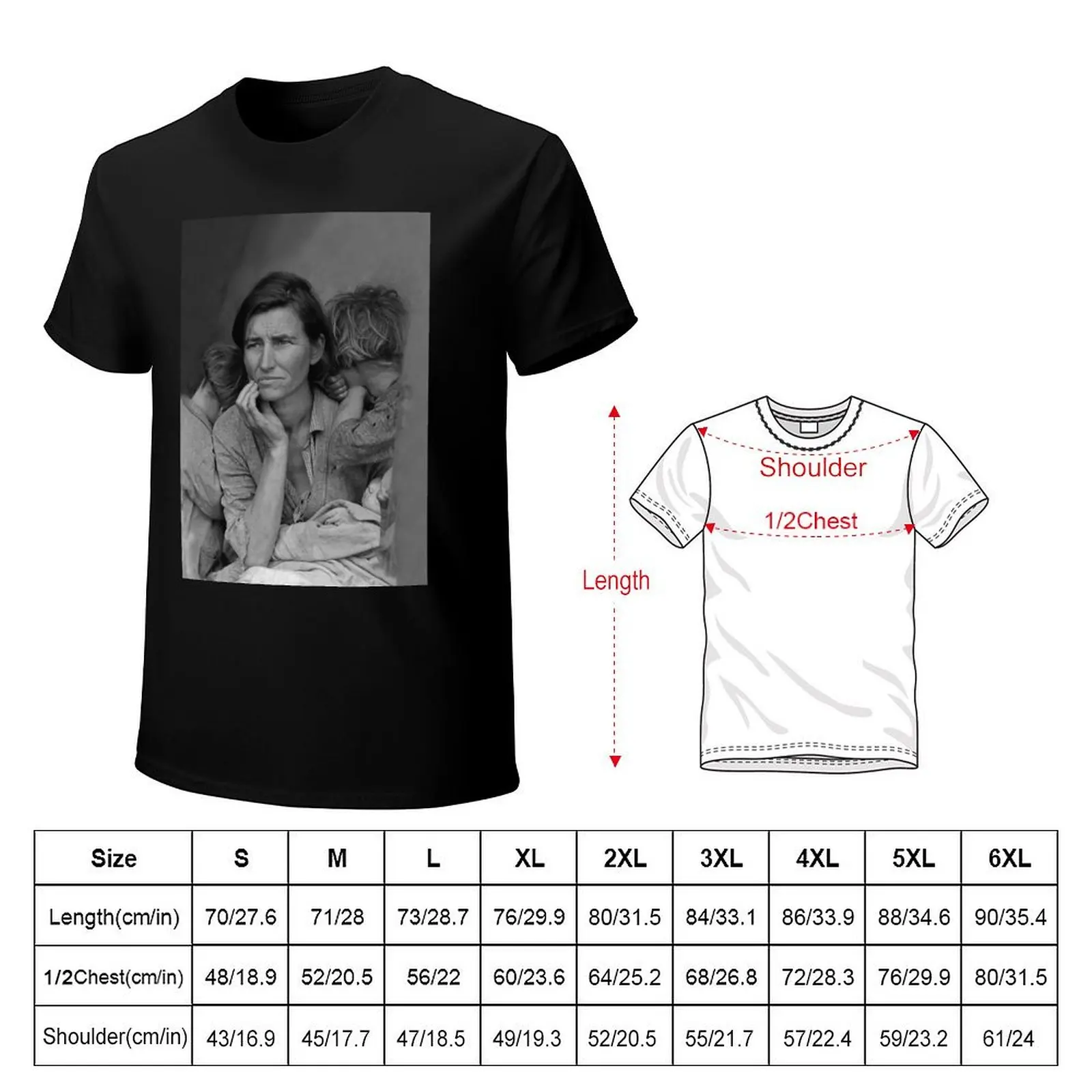 Dorothea Lange - Migraint Mother During the Dust Bowl T-Shirt Breathable Mesh Panel T-Shirt