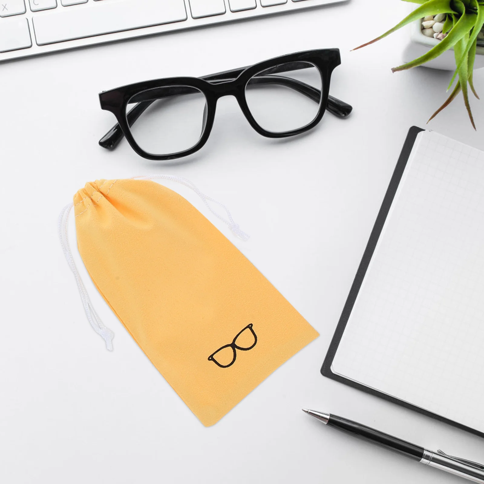 

6pcs Glasses Cloth Storage Bag Durable Drawstring Eyeglass Holder Dustproof Portable Pouch For Sunglasses Glasses Storage Bag