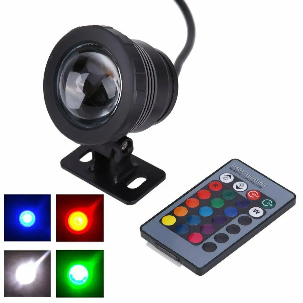 10W 15W RGB Waterproof IP68 LED Flood Light Underwater Fountain Pool Pond Aquarium Spotlight Outdoor Garden Lamp 12V 85-265V