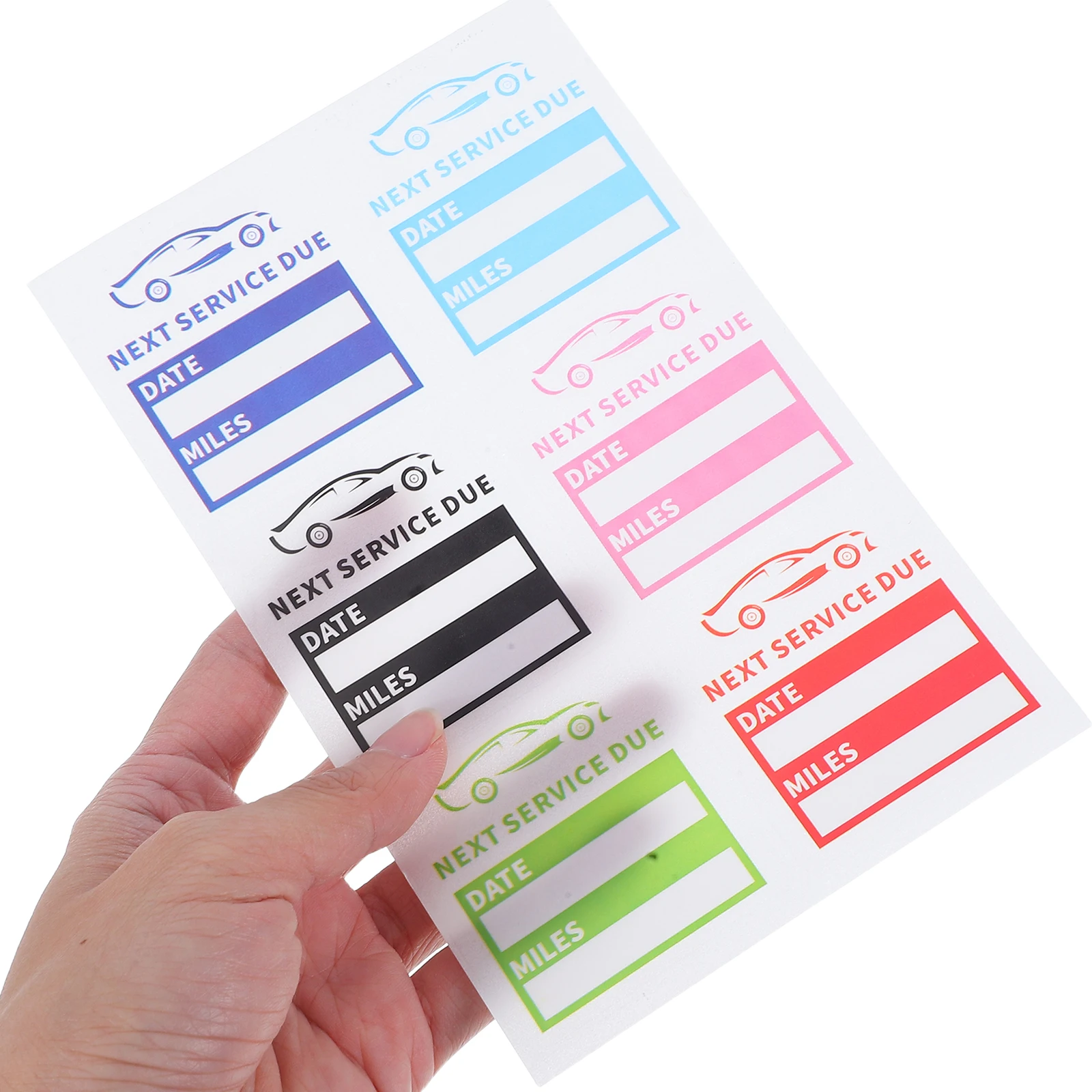 

6 Sheets Static Cling Car Windshield Label Non Adhesive Electrostatic Service Reminder Stickers Next Service Due