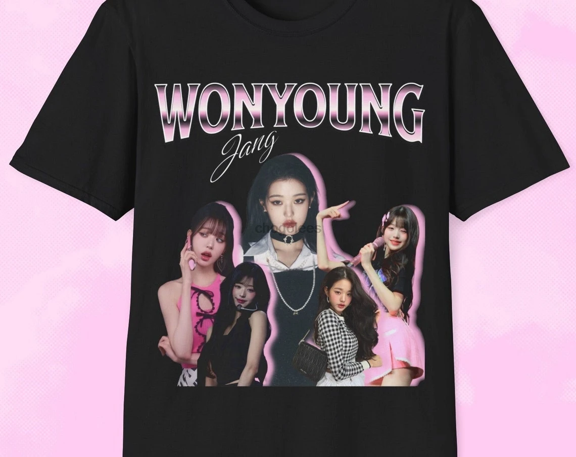 Ive Jang Wonyoung Bootleg T Shirt  Retro Vintage 90s Grunge Graphic Tee  Unisex Bias Merch