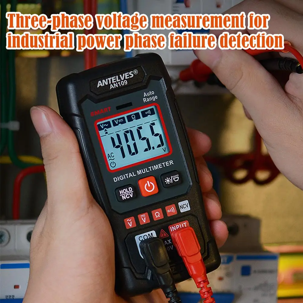 AN109 Portable Digital Smart Multimeter High-precision Intelligent Anti-burn NCV On-off AC / DC Voltage Electrician Repair Tools