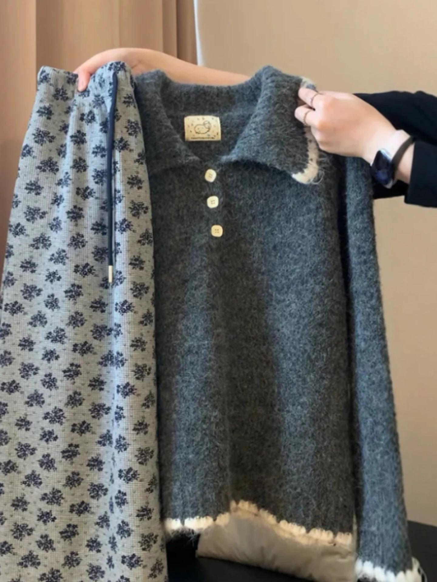 Jersey Retro con cuello de muñeca para mujer, suéter de punto suave y acogedor para otoño e invierno, Top informal Sle Regular Fit Long Sve