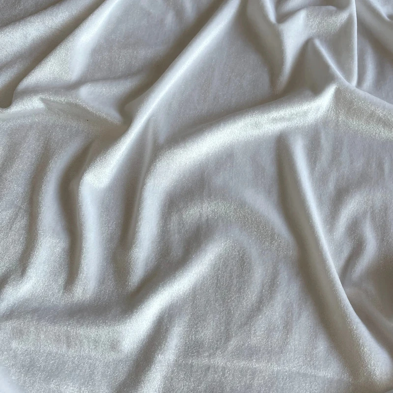Tecido de veludo macio branco marfim de 175cm de largura para vestido formal cenários fotográficos decoração de festa de casamento cortinas material diy