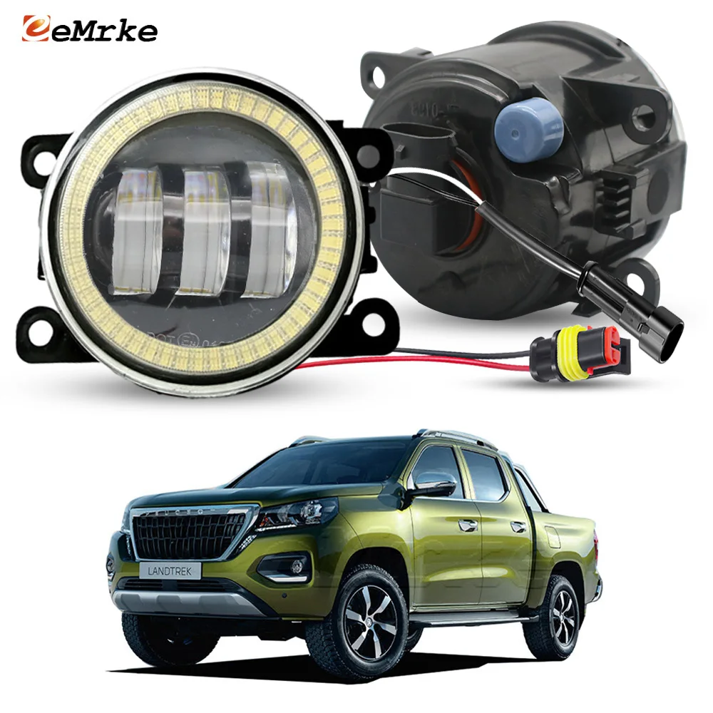 OEM Style Halogen LED Fog Lights For Peugeot Landtrek Changan Hunter F70 2021 2022 2023 2024 Fog Lamp With Lens Angel Eye DRL