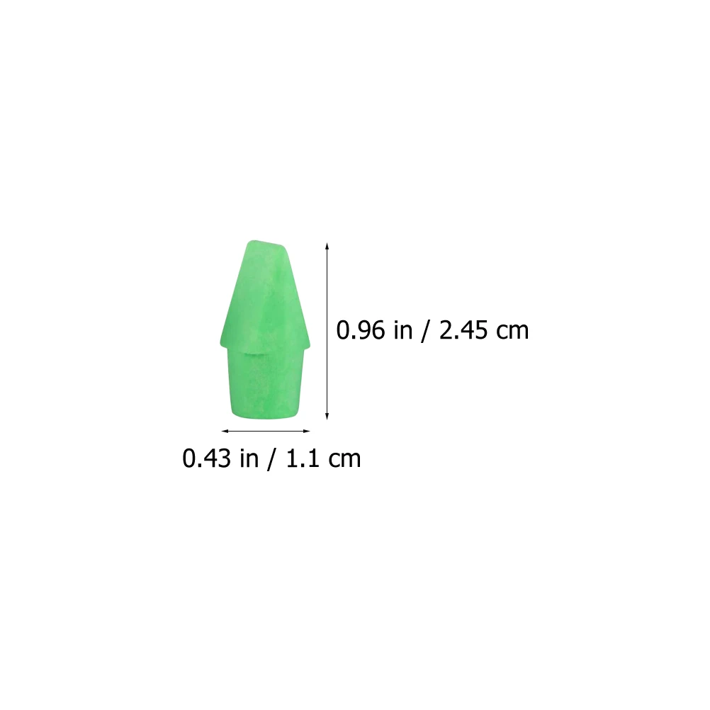 50pcs Pencil Caps Students Protectors Adorable TPR Extenders Cute Eraser Caps Random Color Topper Safe
