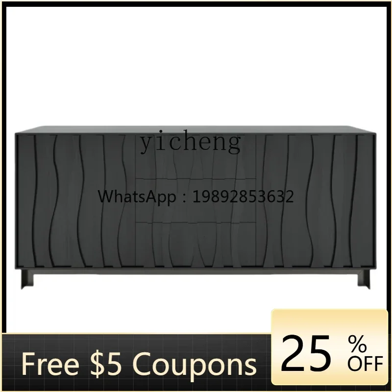 

ZF Paint Sideboard Cabinet Walnut Color Entrance Living Room Storage Locker