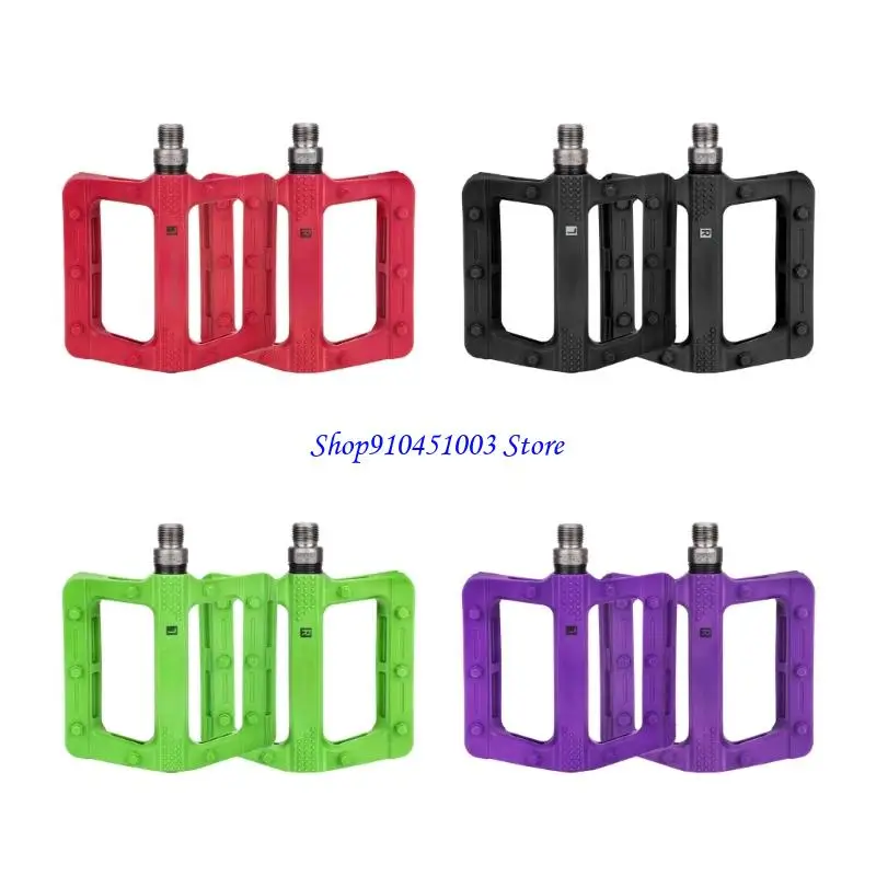 

77HC Light Weight Nonslip Road Bicycles Pedals Nylon Pedals Mountain Bicycles Pedals Seal Bearings Wide Flat Cycling Pedals