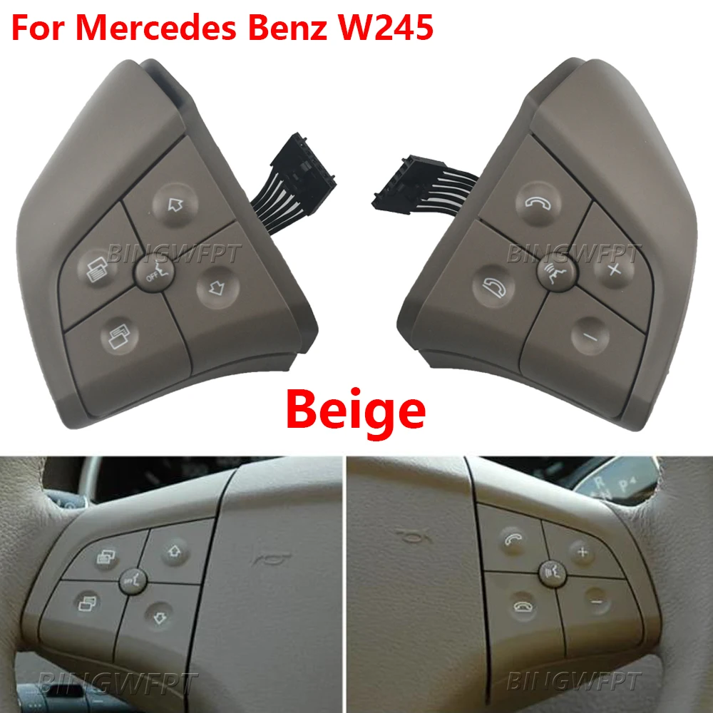 3 Colors Car Multi-function Steering Wheel Buttons Control Switch Button For Benz W164 W245 W251 ML GL 300 350 400 450 2006-2009