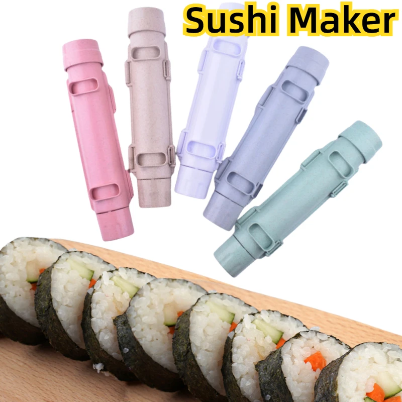 High-quality Quick Sushi Maker DIY Roller Rice Mold Meat Vegetable Rolling Mold Sushi Device Bento Kitchen Accessories Gadgets