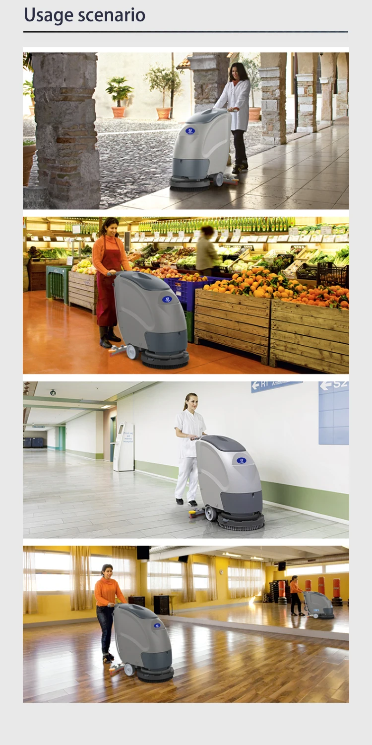 

M10 Electric Cordless Small Floor Scrubber Polyvinyl Chloride Floor Cleaning Machine