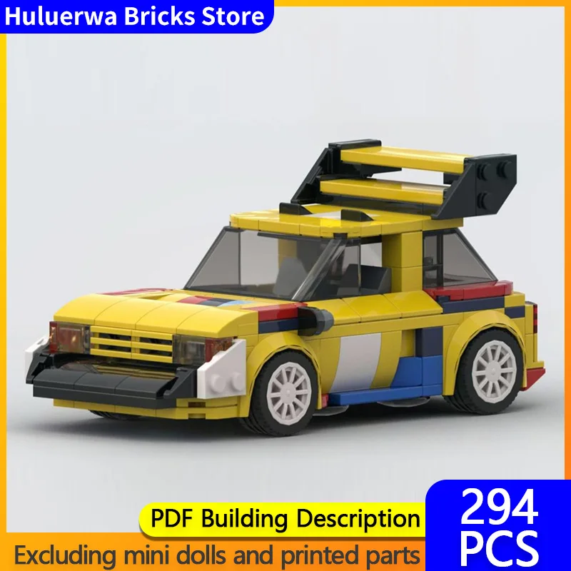 

City Car Model MOC Building Bricks 205 T16 Rally Racing Car Modular Technology Children Holiday Gifts Assemble Toys Suit