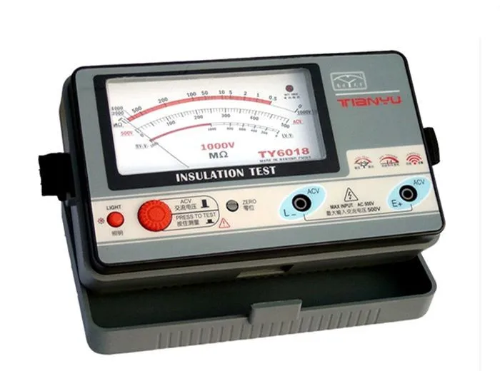 TY6018 1000V Insulation Resistance Meter Analog INSULATION TESTER 0.5-2000M