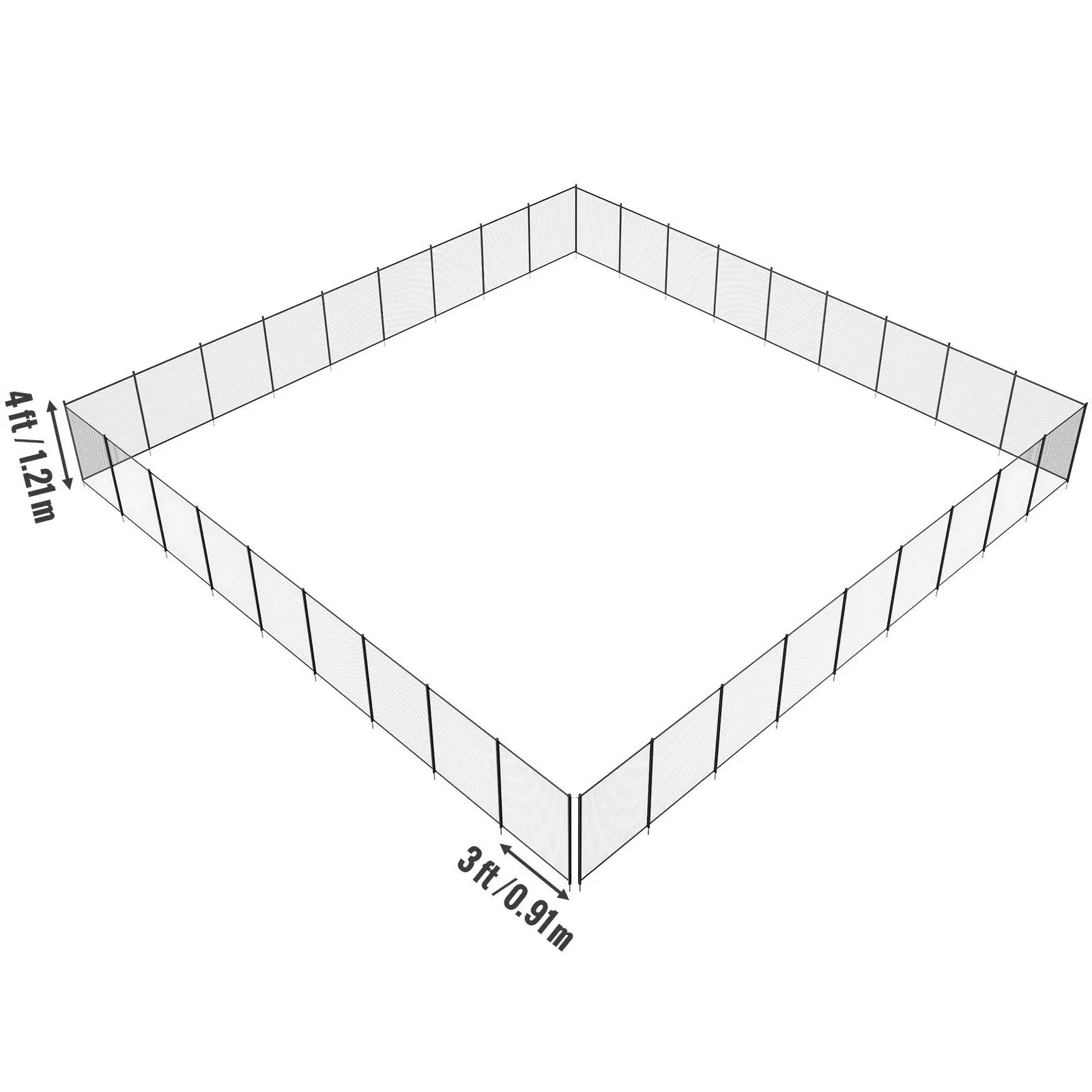 VEVOR valla para piscina, vallas para piscina de 4 x 108 pies para piscinas enterradas, valla extraíble para piscina de seguridad para niños, fácil instalación de bricolaje para natación