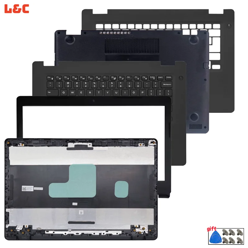 New For Latitude 3490 E3490 L3490 Laptop LCD Rear Lid Back Top Cover Front Bezel US Keyboard Palmrest Bottom Case Computer Parts