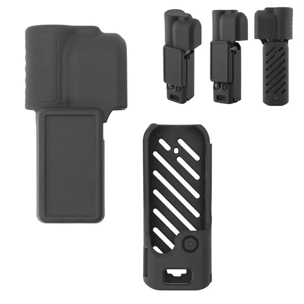 Silicone Protective Case Anti-Scratch Full Coverage Lens Protector Breathable Screen Cover for DJI Osmo Pocket 4