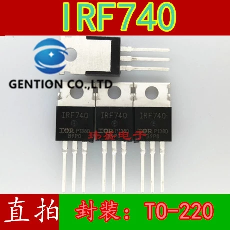 

10 шт. IRF740 IRF740PBF 400 В 10A TO-220 полевая трубка в наличии 100% новая и оригинальная