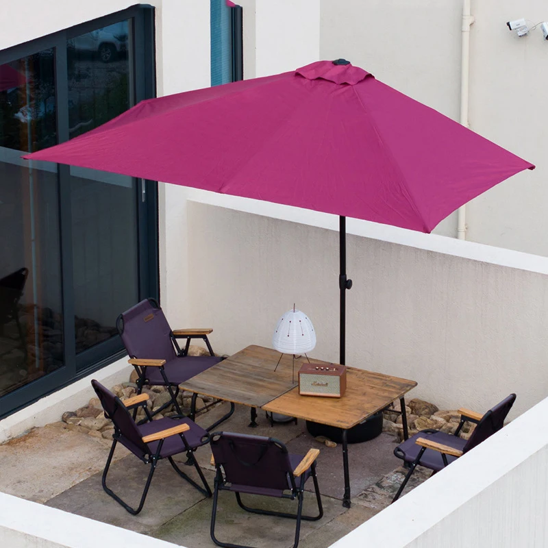 

Wholesale sun shade outdoor half round patio parasol garden bistro wall balcony umbrella