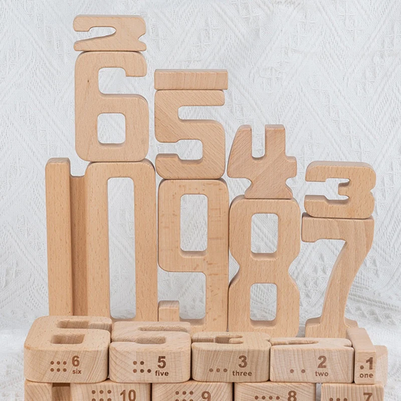 Number-Blocks Intelligent Learning Toy Early Education Wooden Number-Blocks Toys Large Wooden Box Set For Preschoo Boy