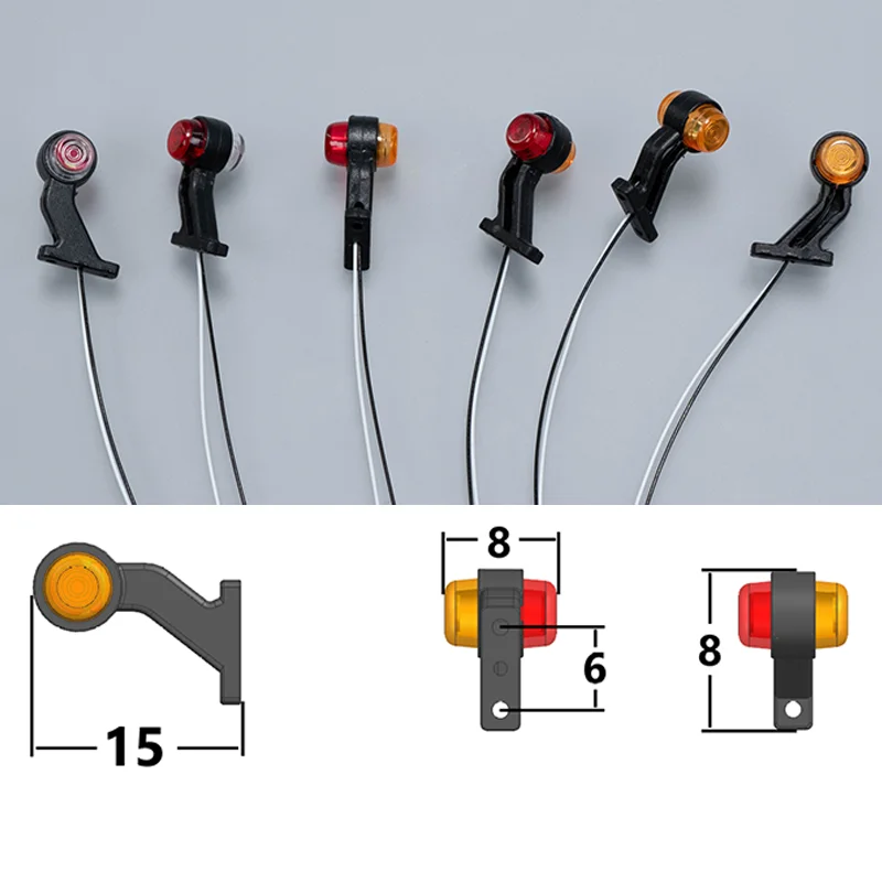 

Для 1/14 Tamiya RC Truck SCANIA 770S R620 VOLVO BENZ Arocs MAN TGX Автомобильные боковые фонари, двухцветные позиционные фары, аксессуары