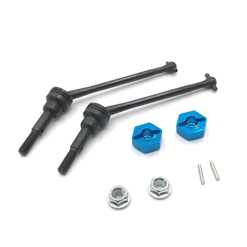 Metalen Front Aandrijfas CVD Met 12 Mm Hex Adapter Voor Wltoys 12428 12423 1/12 RC Auto Korte Baan Truck upgrade Onderdelen