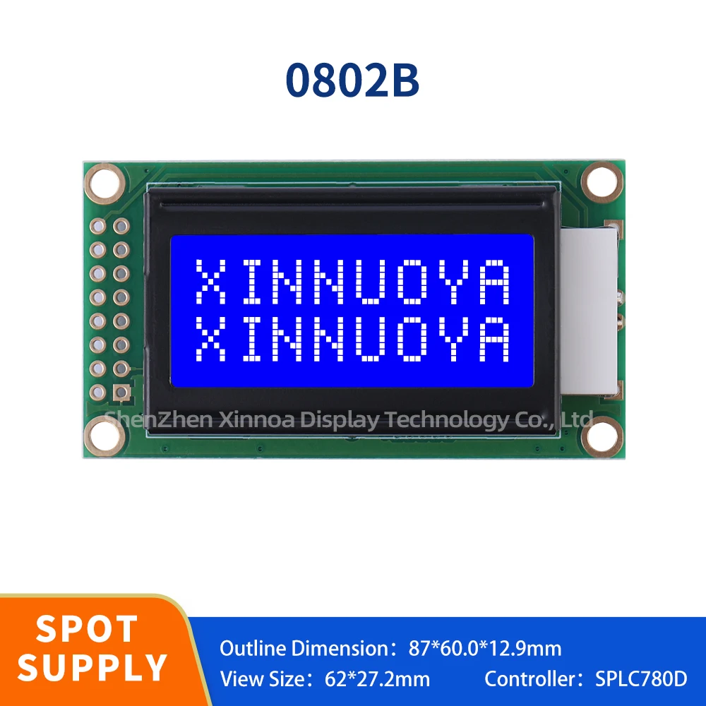 LCD Module Blue Screen For Arduino 0802B LCD Character UNO R3 0802B Display SPLC780D