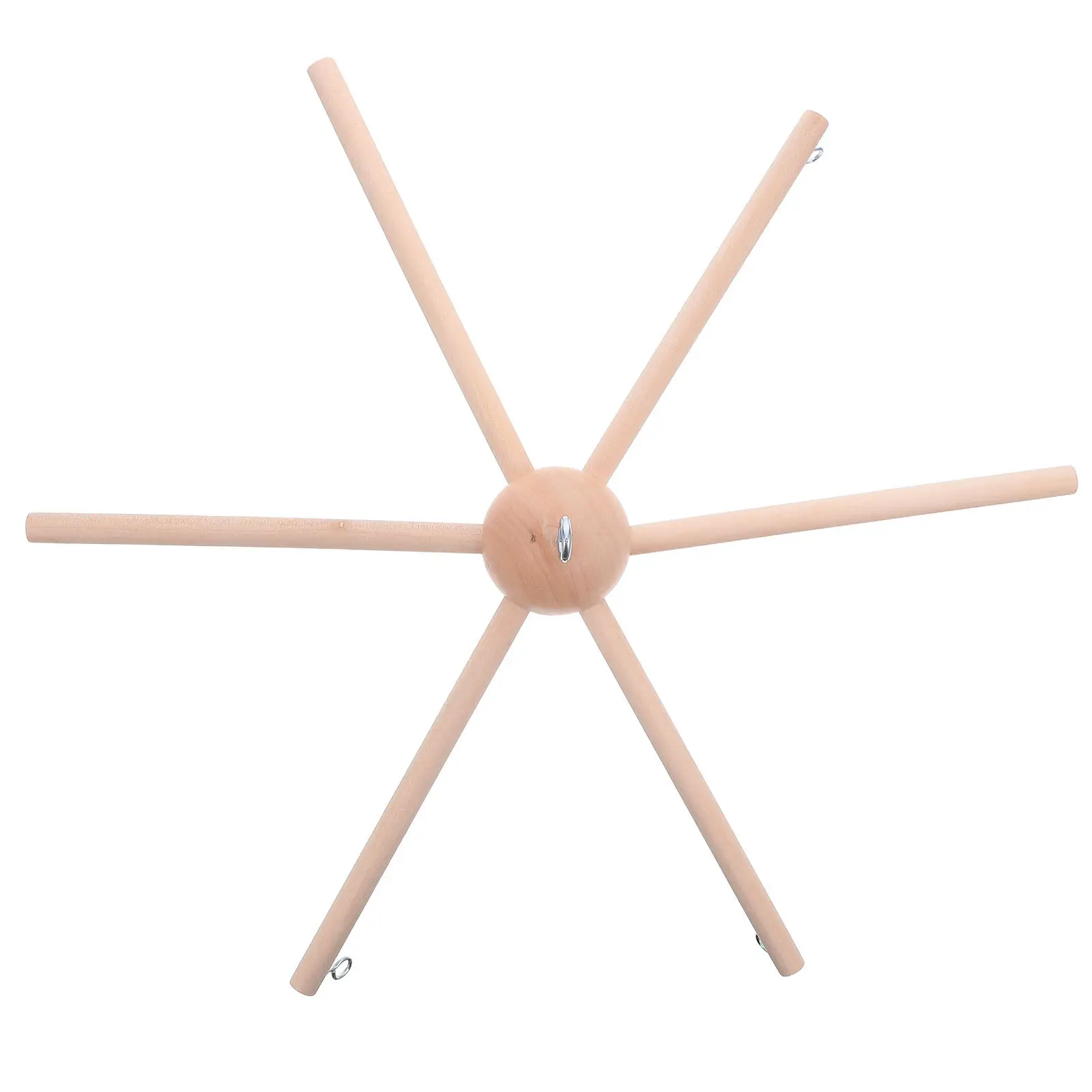 

1Set Wooden Mobile Frame with Six Sturdy Legs for Baby Room Accessories Crib Mobile Kit Wind Chimes Stand
