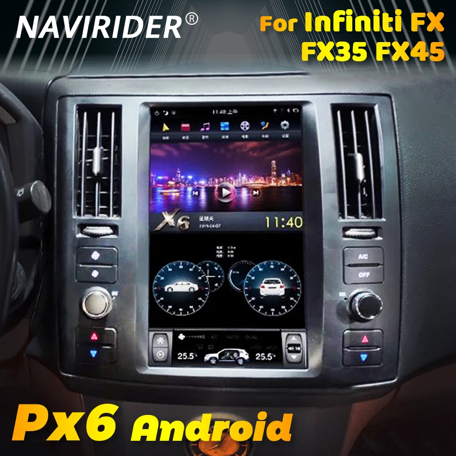 

11.8inch Vertical Screen Android Car Radio For Infiniti FX FX35 FX45 Auto GPS Navigation CarPlay Multimedia Video Player 64GB