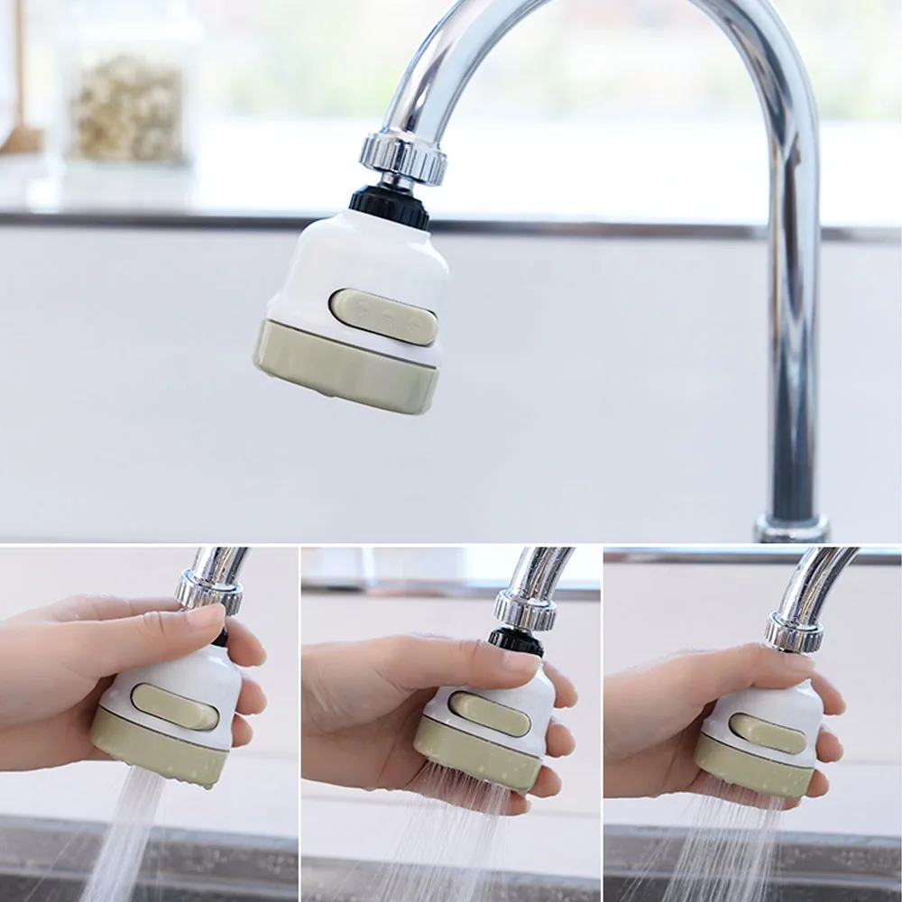 3 Mode Kitchen Faucet Adapter Aerator Home Shower Head Water Saving Bubbler Splash Filter Tap Nozzle Connector Kitchen Accessory