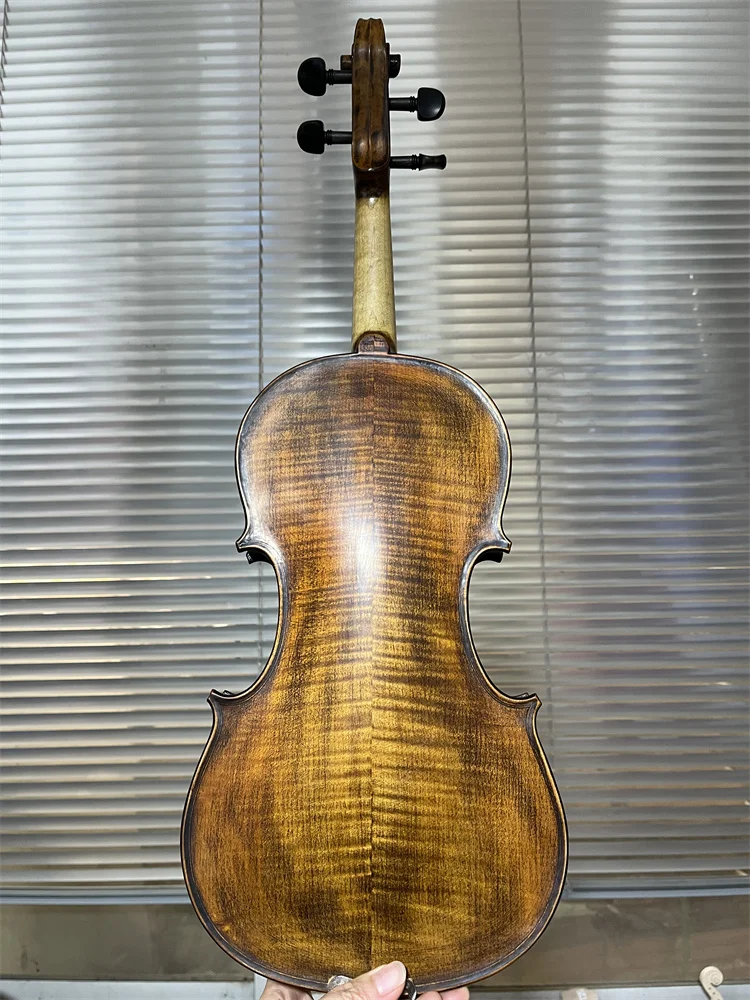 Actual Photo Vintage 1700 Cremona Copy Hand Made 4/4 Full Size Violin Antique Style Solid European Wood  w/ Case&Bow V307