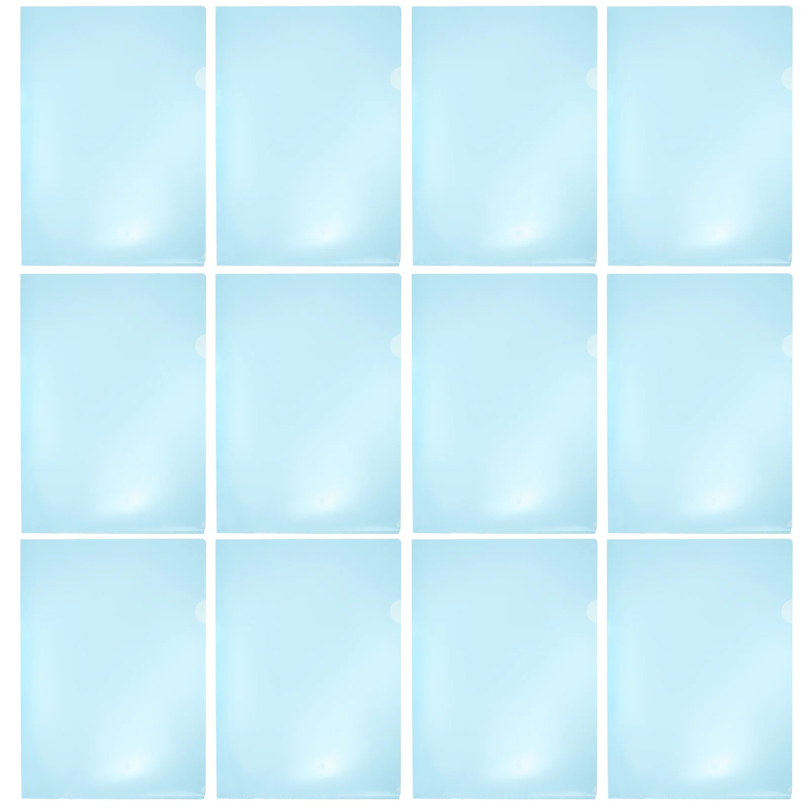 

12Pcs Plastic File Folders Clear Document Protectors for A4 Papers Office Study Supplies Portable Paper Storage Holder L Seal