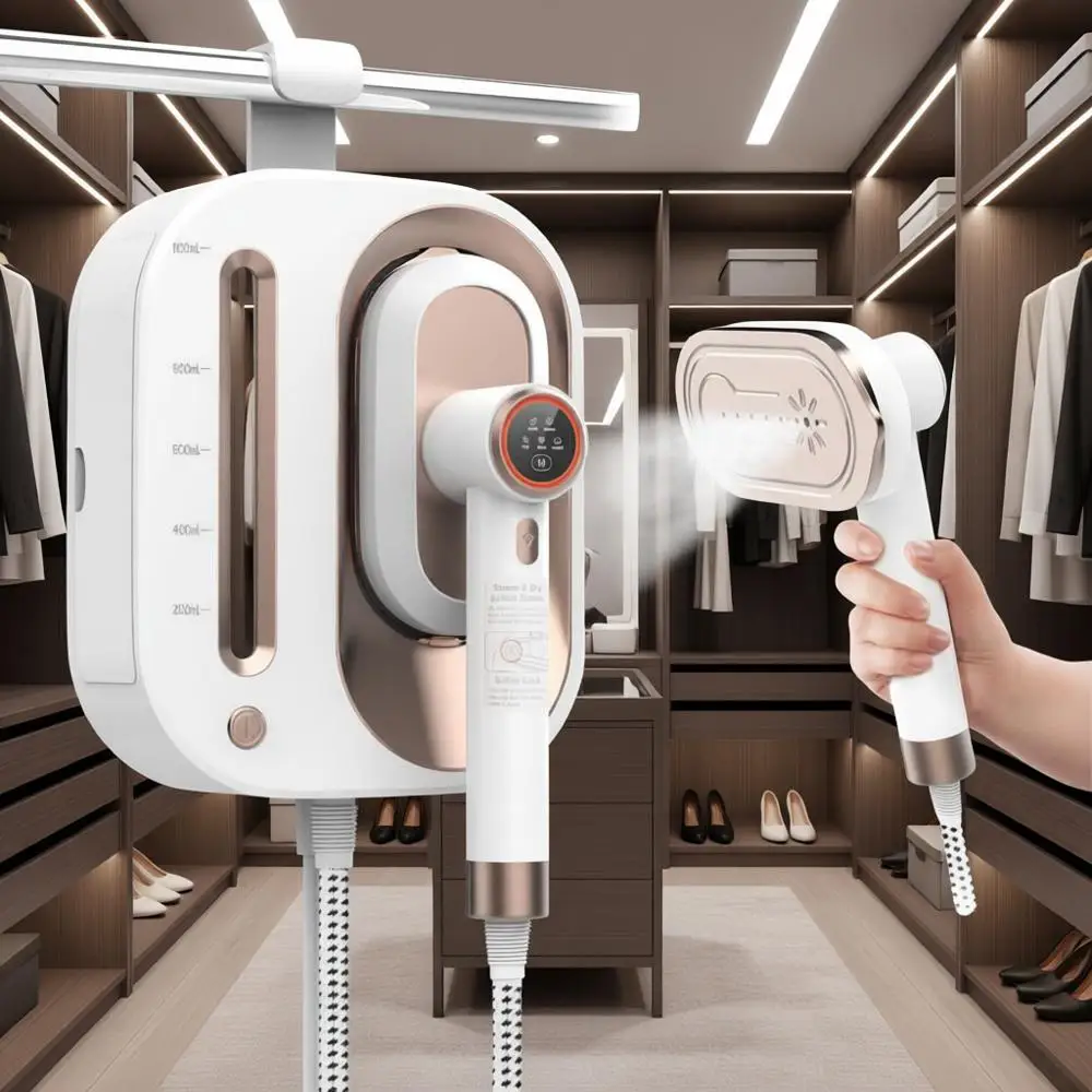 

Паровая станция 2-в-1 – 1550 Вт, турбонаддув для отпаривания одежды – нагрев за 30 секунд, 3 уровня подачи пара и сухая глажка – съемный резервуар для воды 1,2 л, цвет бежевый