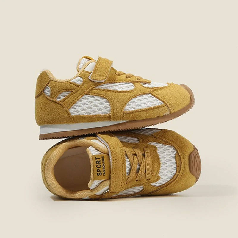 Modne Dziewczęce Buty 2025 Jesień Nowe Dziecięce Sneakersy Wygodne Miękkie Chłopięce Buty Siatkowe Proste Uniwersalne Dziewczęce Buty Codzienne Кроссовки