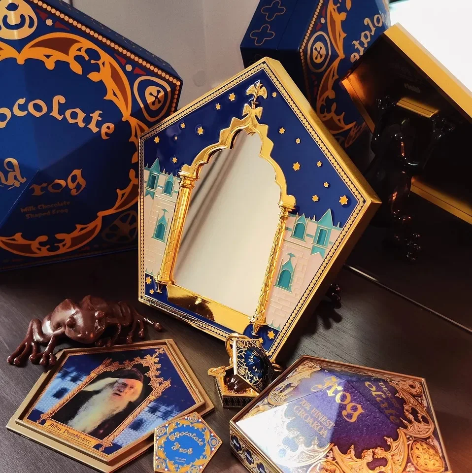 Harries Pottered Chocolate Frog Desktop Mirror Genuine Anime Peripheral Women's Cosmetic Mirror Creative Fan Birthday Gift