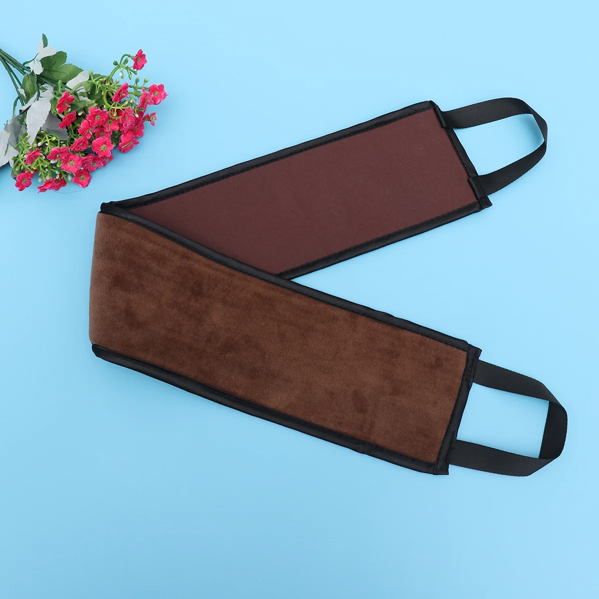 

1pc Long Shower Scrubber For Exfoliating Tanning Rubbing Oil Application Long Strip Bath Towel Durable Massage Strip Brown