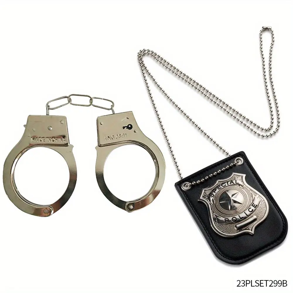 PESENAR ضابط زي الملحقات قبعة أصفاد ضابط شارة شرطي Swat FBI تأثيري