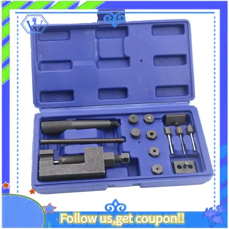 M46K-دراجة نارية سلسلة قواطع أداة التثبيت 6 دبابيس سلسلة القاطع المبرشم الدراجة سلسلة دبوس الصحافة مقبض ل 415/420/428/520/525