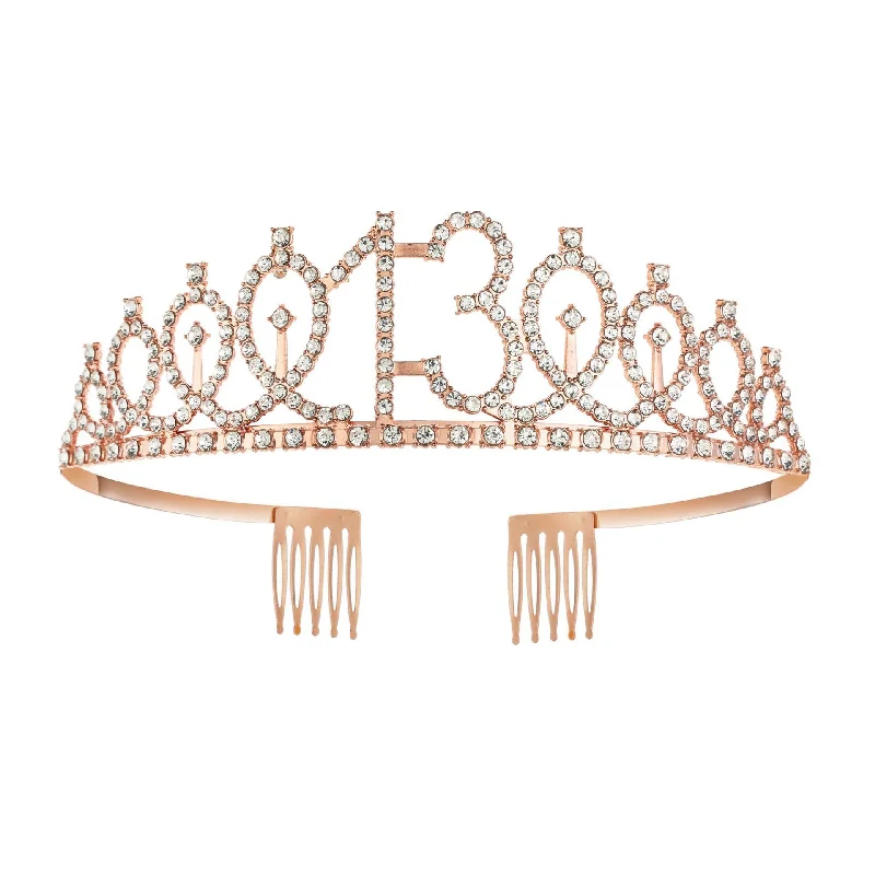 Birthday Tiara Crown and Sash for Women Girls Sweet 13th 16th 21st 30th 40th 50th 60th Birthday Party Decoration Favor Gifts - view 6