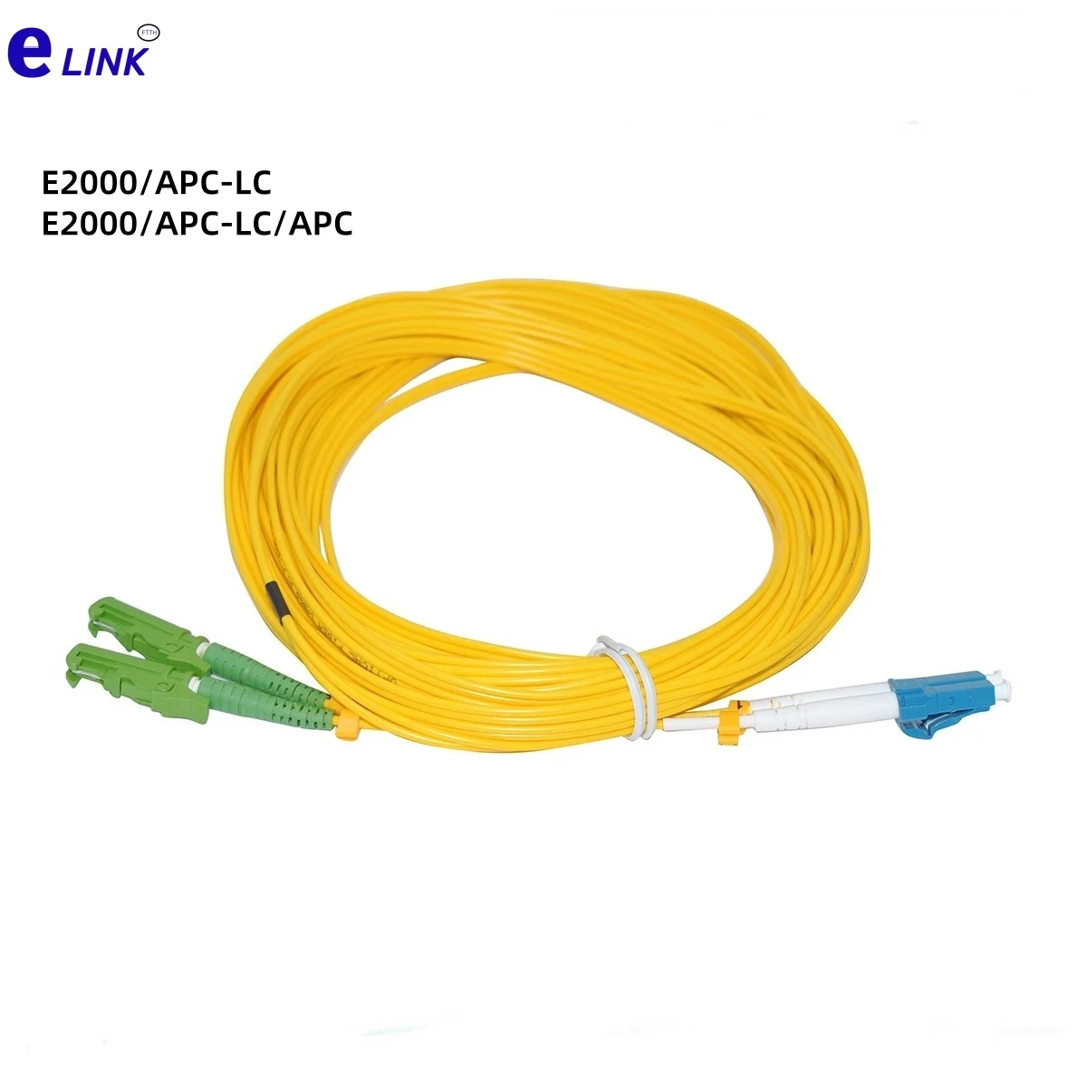 fiber patch cord E2000/APC-LC/APC LC/UPC duplex Singlemode 1m 3m 5m 7m 10m 50m 9/125um optical fibre jumper E2000-LC E2K elink