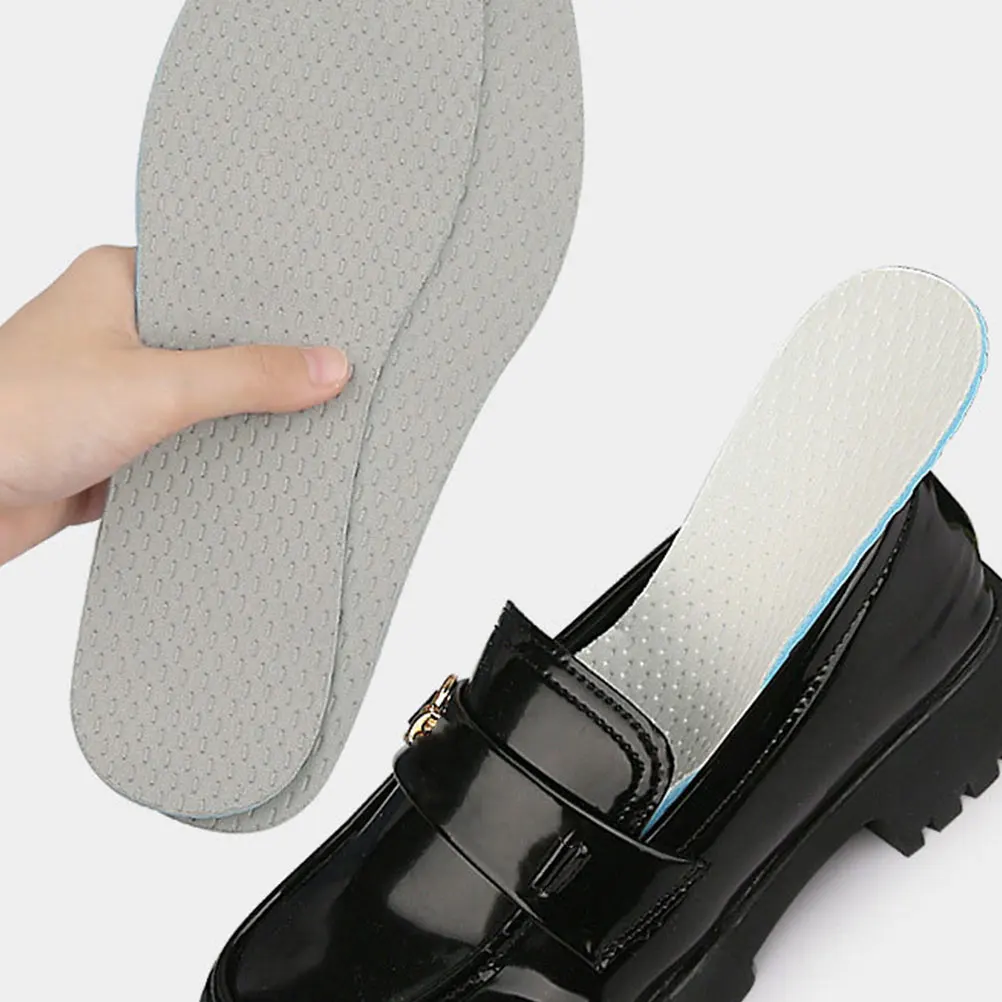 

3 Pairs Breathable Insoles Sweat-absorbing Inserts for Women 39-40 Size Beige Gray Black Soft Elastic Shock-absorbing Shoe