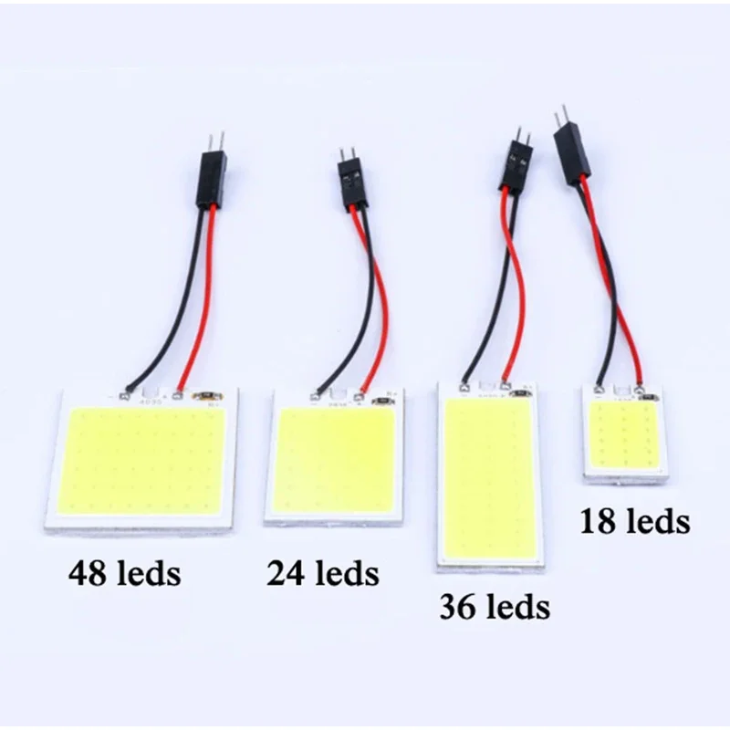 4/8 PCS Car Interior Accessories 18/24/48 SMD T10 4W 12V COB Car Interior Panel LED Lights Bulb Car Dome Light Car Panel