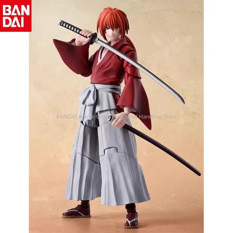 Bandai Spot SHF Rurouni Kenshin Feimura Kenshin Meiji Swordsman Romantic Tan Genuine Movable Figure Model Holiday Gift