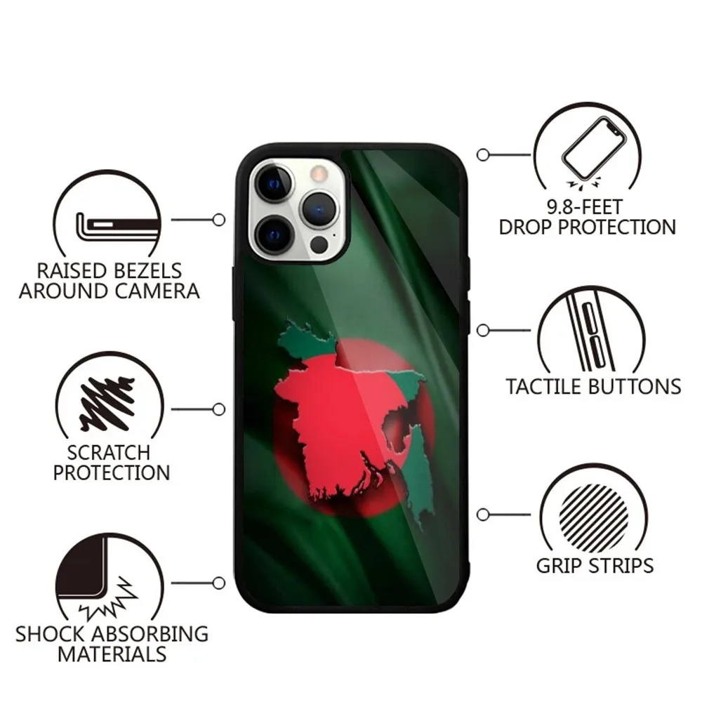 bangladesh flag Phone Case For iPhone 15,14,13,12,11,Plus,Pro,Max Mini Magsafe Magnetic Wireless Charging