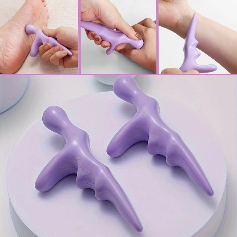 Massageador portátil em forma de t, ponto de gatilho, prensa de polegar, massagem de ponto de acupuntura após fitness, músculo de corpo inteiro, relaxamento, acessórios de fitness