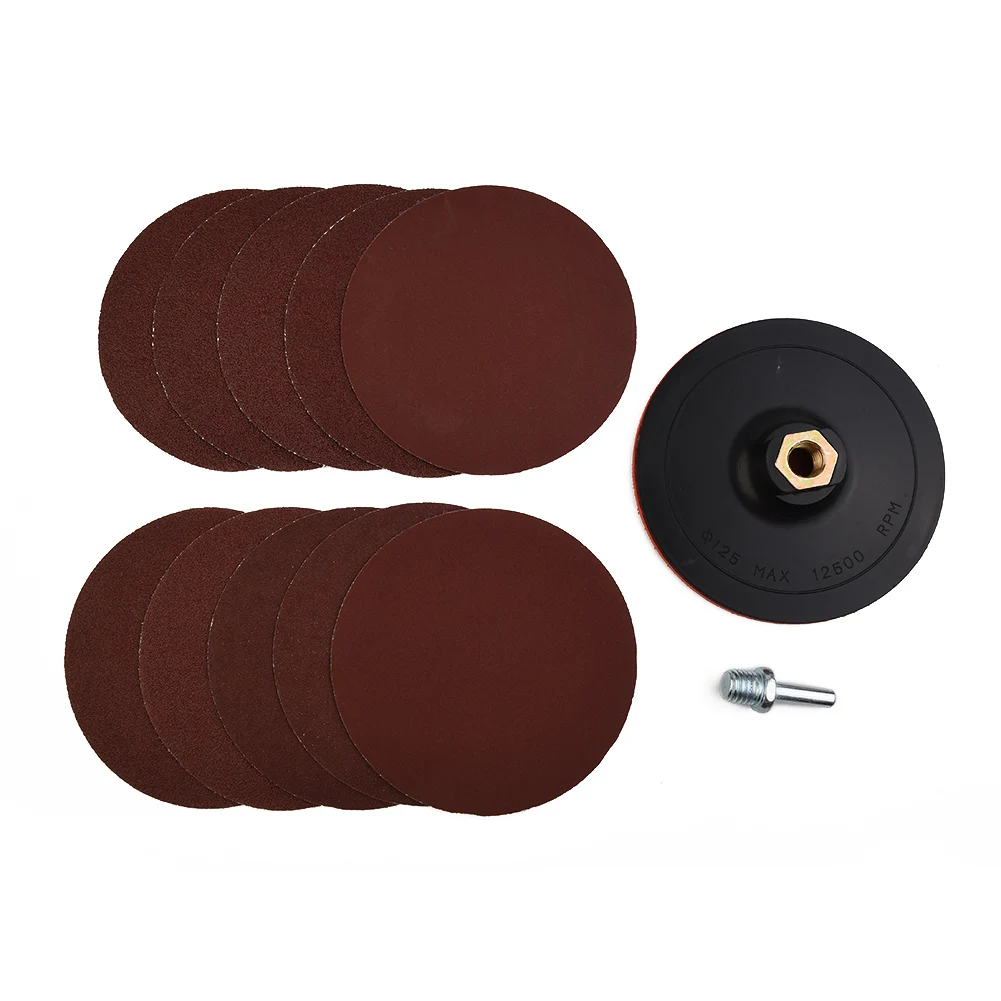 تحقيق ناعم تمامًا مع 10 قطع من وسادة دعم ورق الصنفرة المختلطة ومحول الحفر لجميع أنواع الأعمال الإعدادية