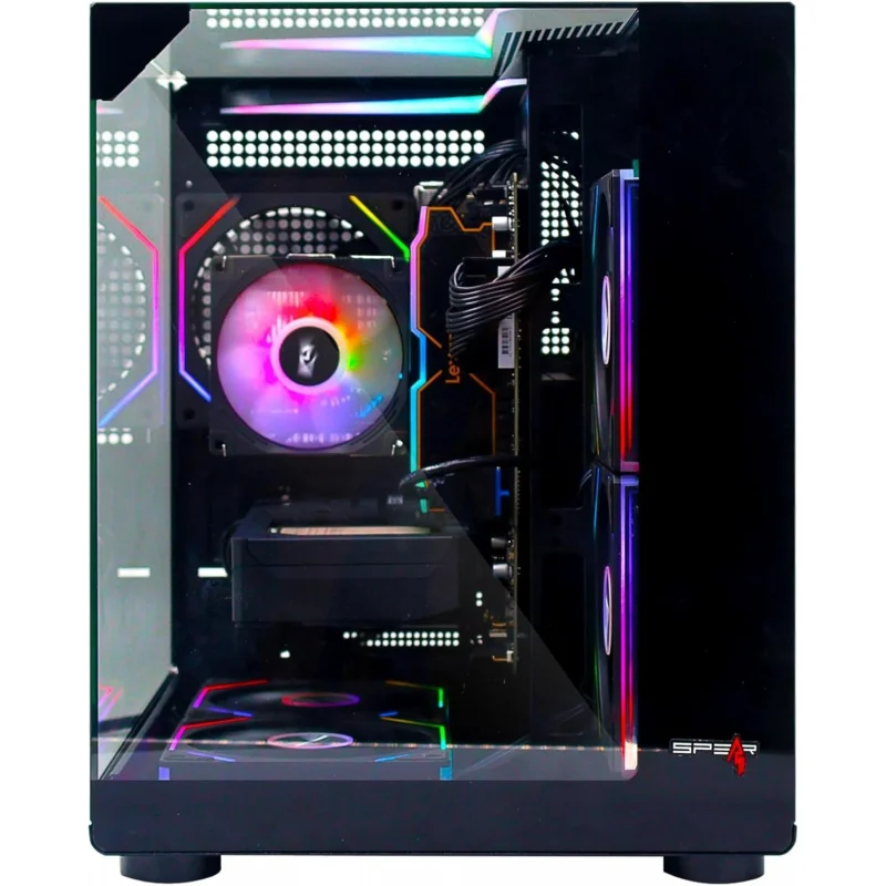 Komputer do gier – Core i5-14400F, RTX 5060Ti 8GB, 32GB DDR5, 1TB NVMe SSD 3300MB/s, zasilacz 600W, obudowa M-ATX ARGB z 5 wentylatorami ARGB i pilotem